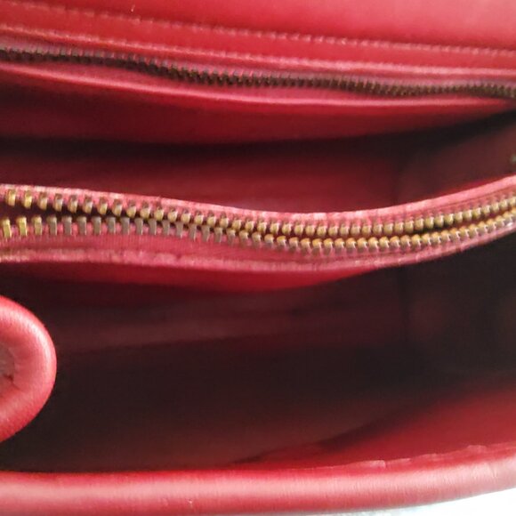 Vintage Coach Manor Crossbody handbag in Burgundy/Red 9977 + Hangtag - Picture 9 of 14